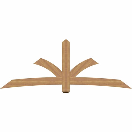 Ekena Millwork Davenport Timber Gable Bracket, Western Red Cedar, 96"W x 36"H x 5 1/2"D x 5 1/2"F, 9/12 Pitch GBW096X36X0606DAV00SWR